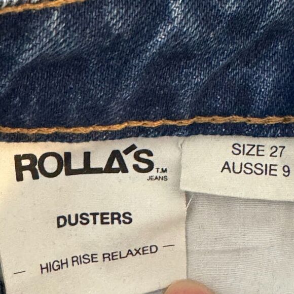 Rolla's Original High Rise Straight Jeans Women's Size 27 Medium Blue Denim - Picture 8 of 10